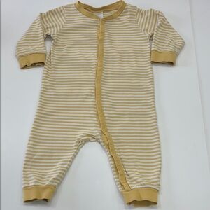H&M Baby One-Piece Romper – Size 4–6 Months – Yellow & White Stripes